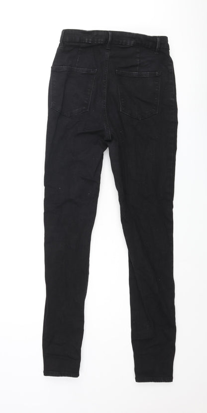 Denim & Co. Womens Black Cotton Skinny Jeans Size 10 L29 in Regular Zip