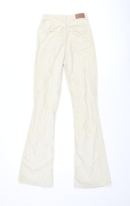 Urban Outfitters Womens Beige Cotton Trousers Size 24 in L34 in Regular Zip