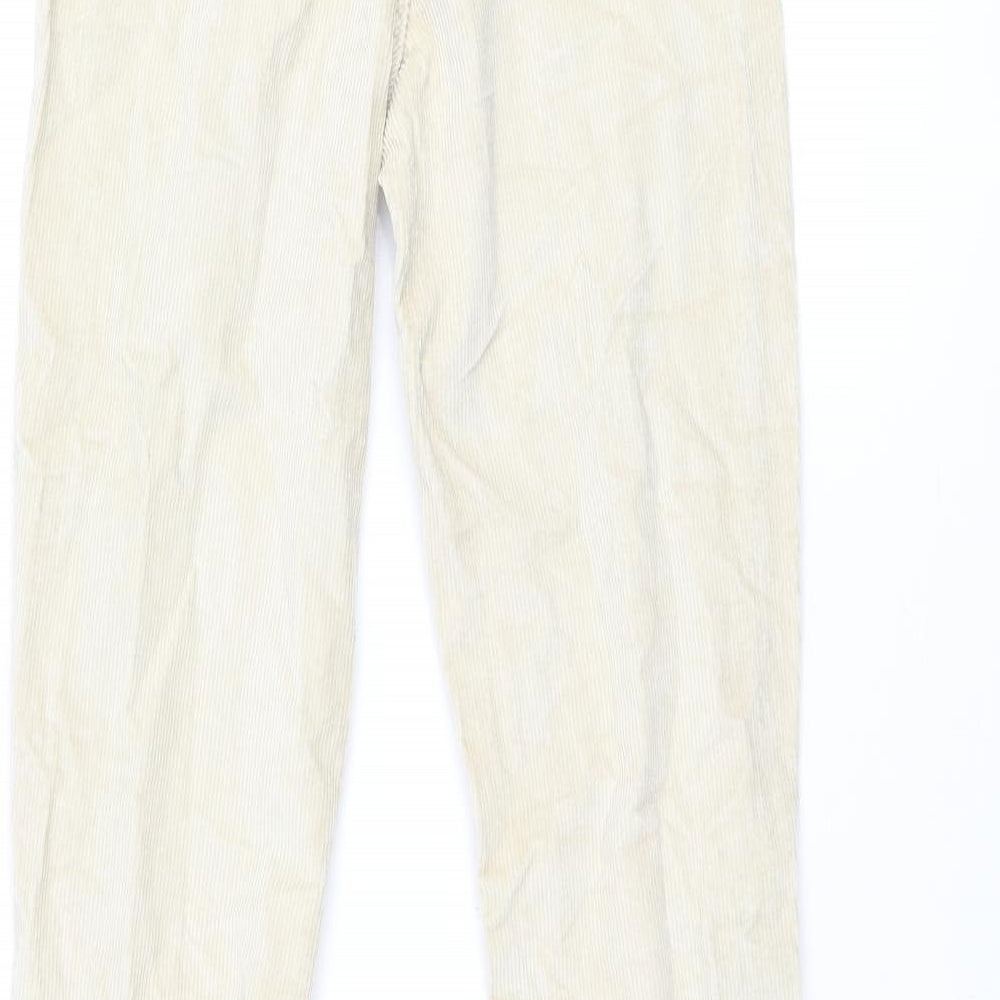 Urban Outfitters Womens Beige Cotton Trousers Size 24 in L34 in Regular Zip