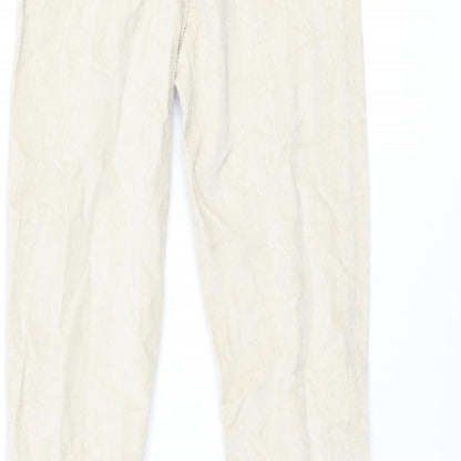 Urban Outfitters Womens Beige Cotton Trousers Size 24 in L34 in Regular Zip