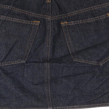 ASOS Womens Blue Cotton Mini Skirt Size 8 Button