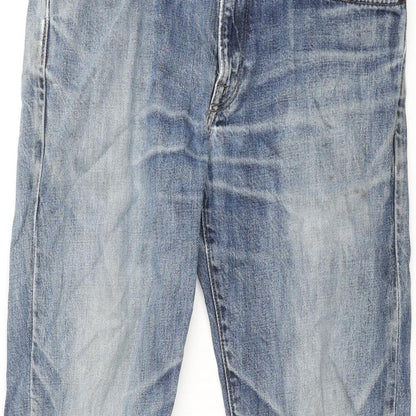 Gap Mens Blue Cotton Straight Jeans Size 32 in L30 in Regular Zip