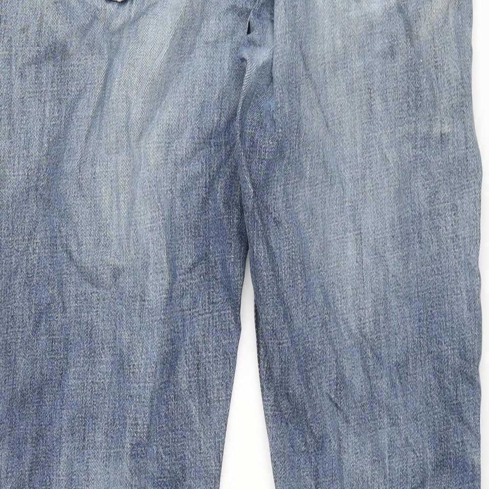 Gap Mens Blue Cotton Straight Jeans Size 32 in L30 in Regular Zip