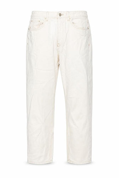 Womens UK Size 10 Bershka Regular Fit Straight Ivory Jeans
