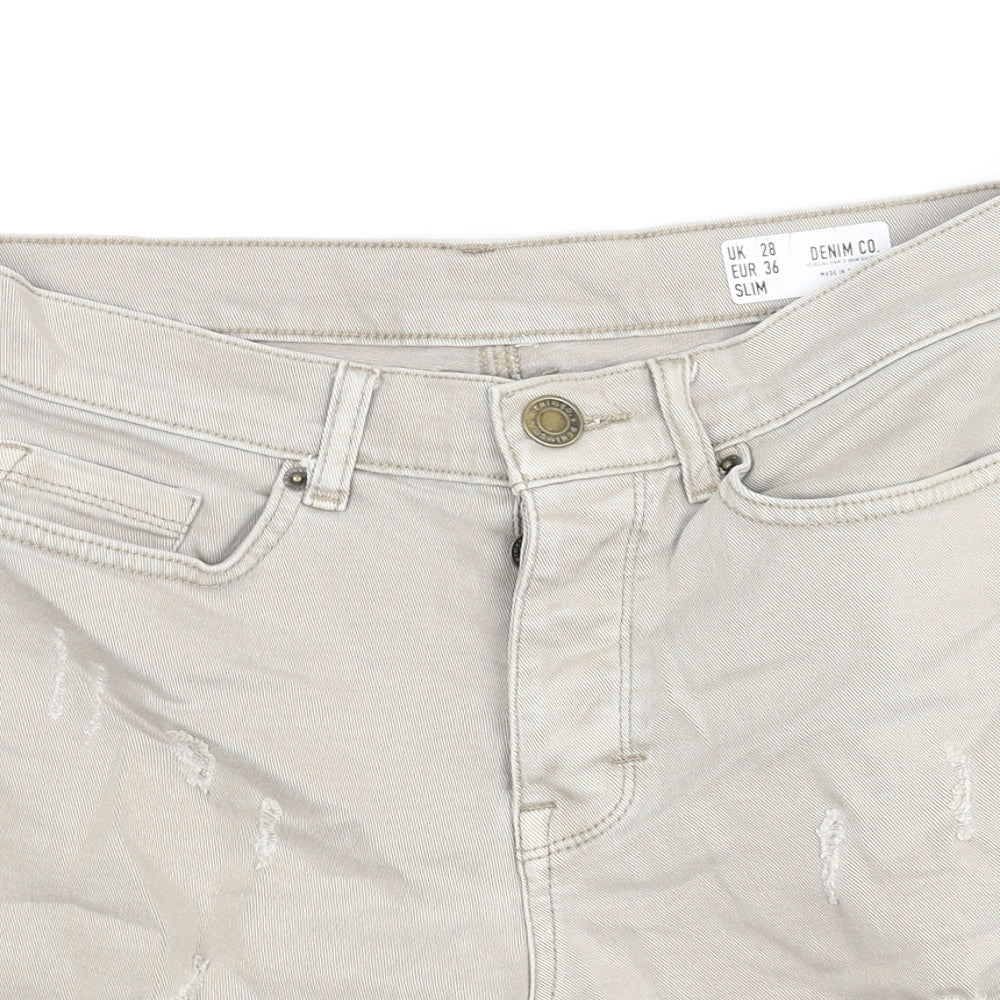 Denim & Co. Mens Beige Cotton Bermuda Shorts Size 28 in L9 in Regular Zip