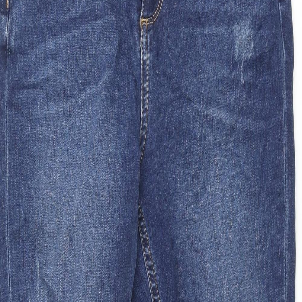 Dorothy Perkins Womens Blue Cotton Skinny Jeans Size 10 L28 in Regular Zip