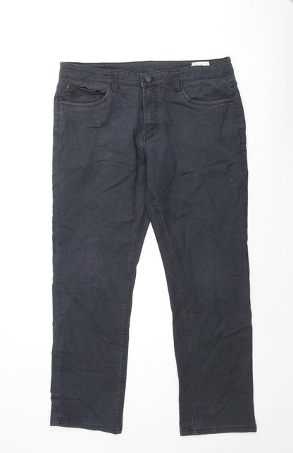 English Laundry Mens Blue Cotton Straight Jeans Size 36 in L30 in Regular Zip