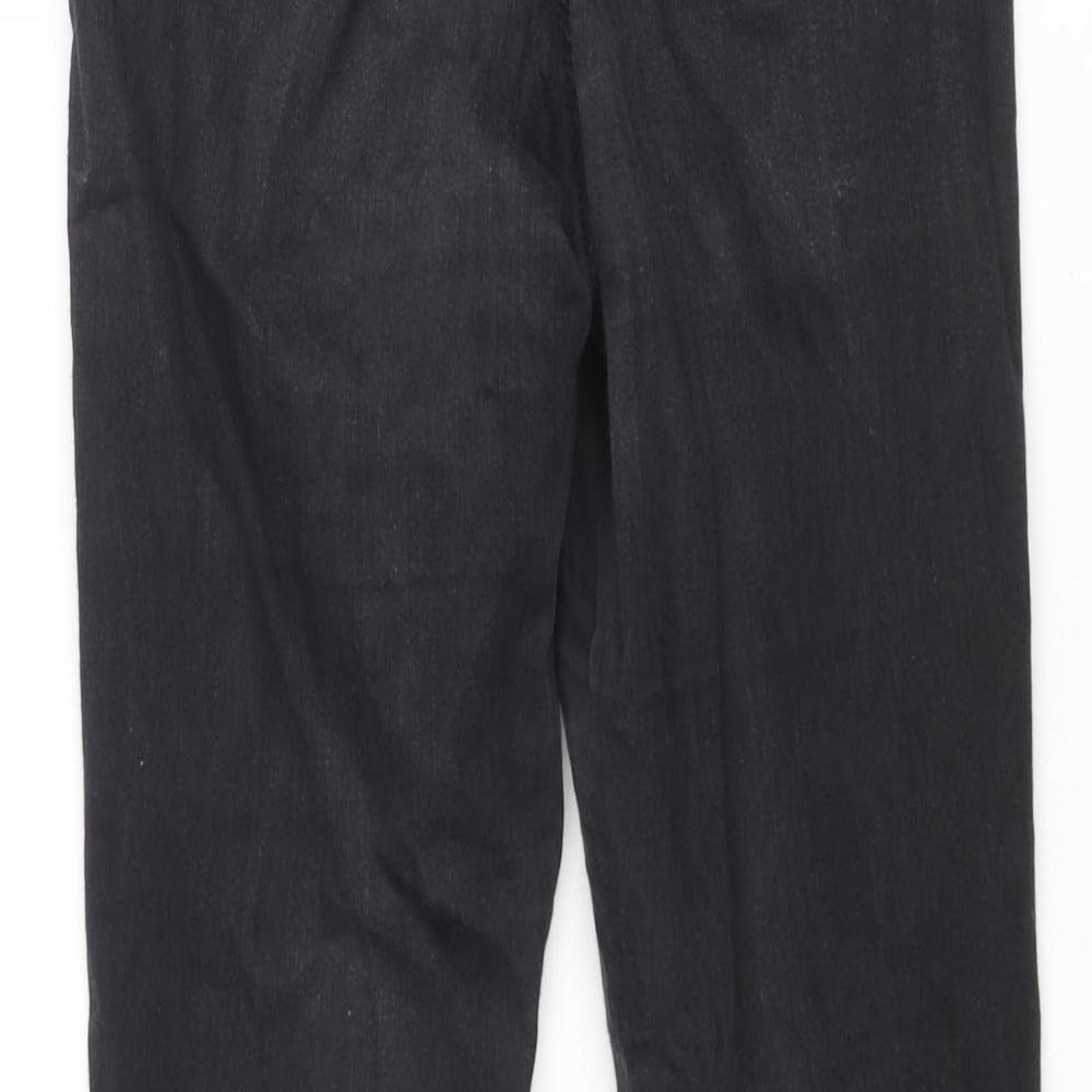 Topshop Womens Black Cotton Skinny Jeans Size 28 in L30 in Regular Zip - Raw Hem