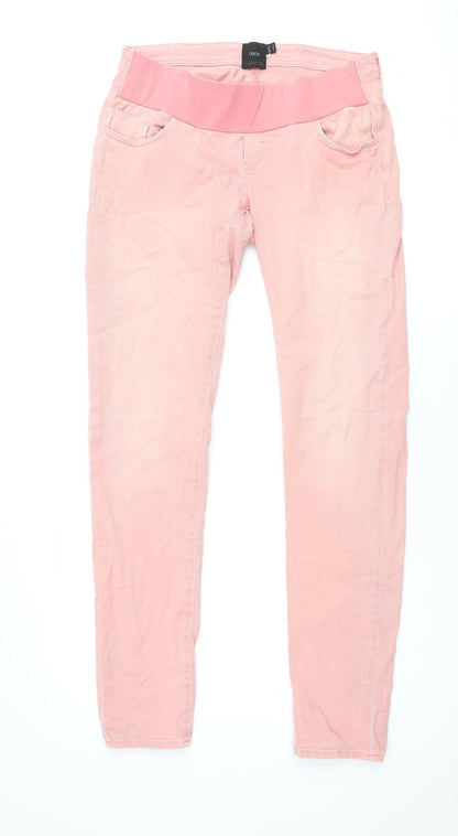 ASOS Womens Pink Cotton Skinny Jeans Size 12 L32 in Regular