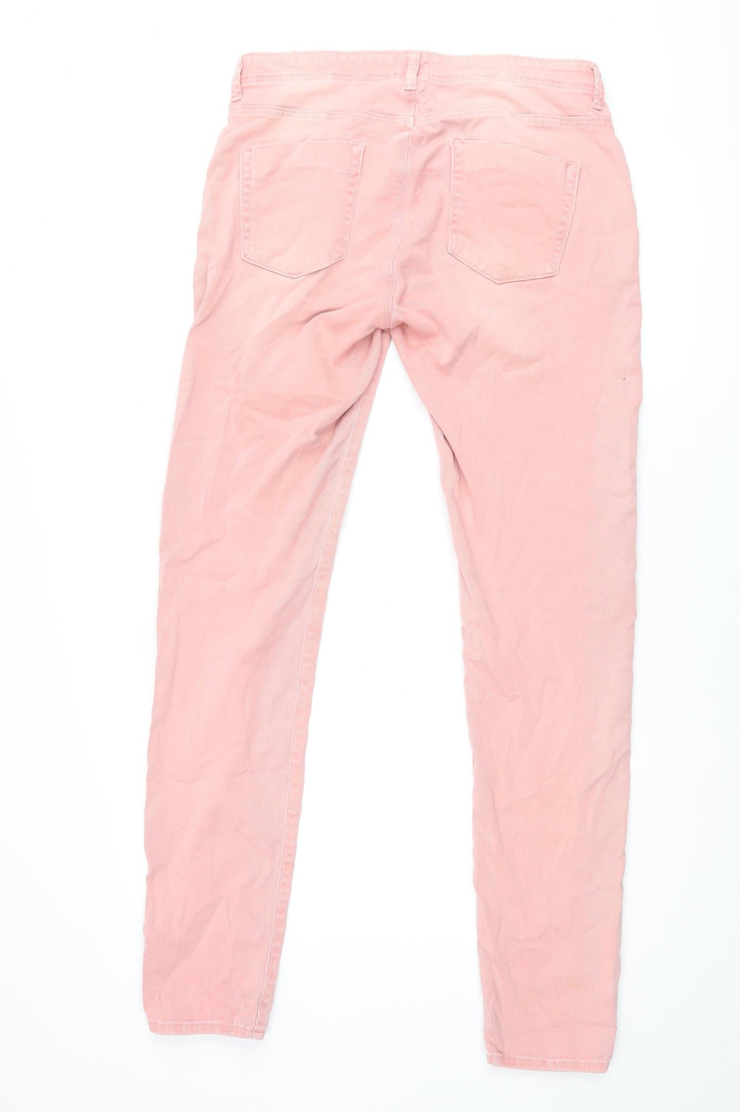 ASOS Womens Pink Cotton Skinny Jeans Size 12 L32 in Regular