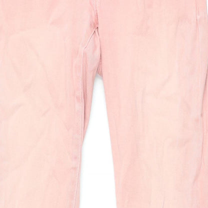 ASOS Womens Pink Cotton Skinny Jeans Size 12 L32 in Regular