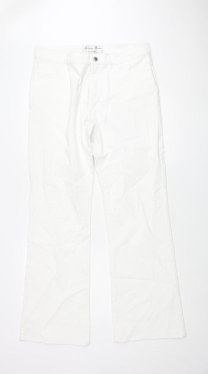Womens UK Size 34 in Amazing Woman Regular Fit Flared White Jeans