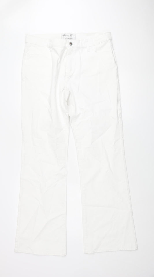 Womens UK Size 34 in Amazing Woman Regular Fit Flared White Jeans