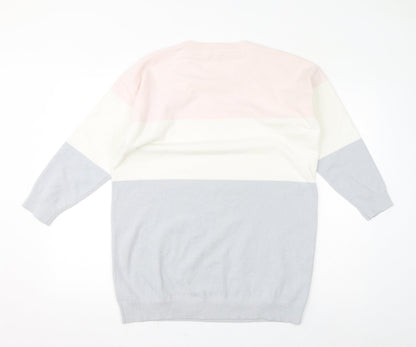 6ixty 8ight Womens Grey Round Neck Polyester Pullover Jumper Size M - Owl