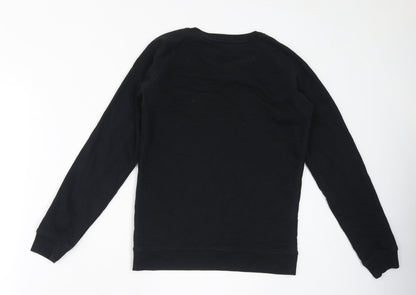 Black Forest Apparel Womens Black Cotton Pullover Sweatshirt Size XS Pullover - Christmas Tree