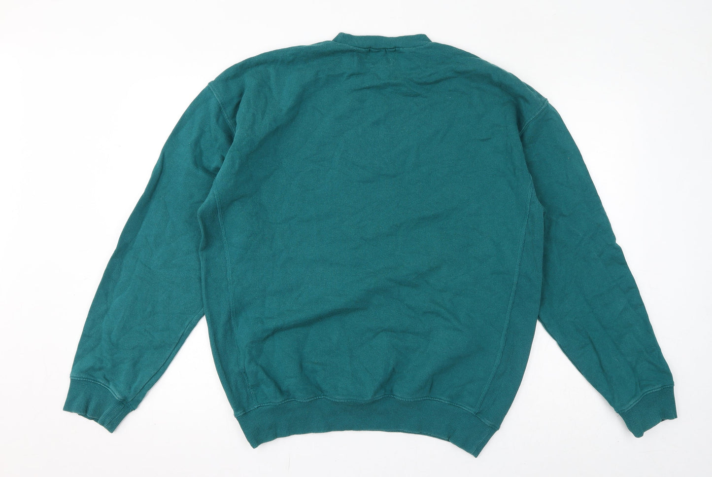 Topman Womens Green Cotton Pullover Sweatshirt Size S Pullover