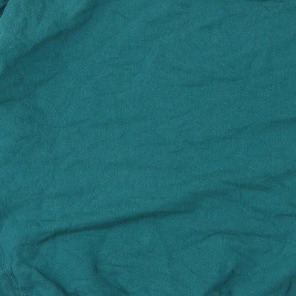 Topman Womens Green Cotton Pullover Sweatshirt Size S Pullover