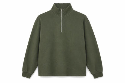 Mens UK Size XS Topman Green Henley Sweatshirt