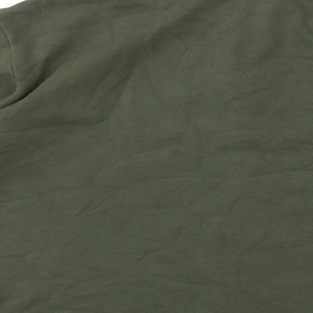Topman Mens Green Cotton Henley Sweatshirt Size XS
