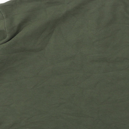 Topman Mens Green Cotton Henley Sweatshirt Size XS