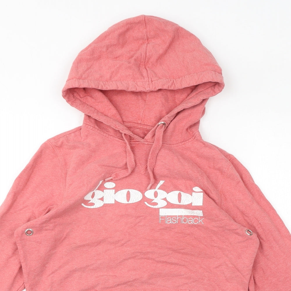 Gio-Goi Womens Pink Cotton Pullover Hoodie Size S Pullover - Logo, 83, Butterfly
