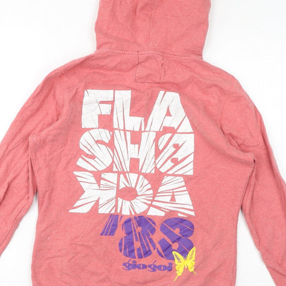 Gio-Goi Womens Pink Cotton Pullover Hoodie Size S Pullover - Logo, 83, Butterfly