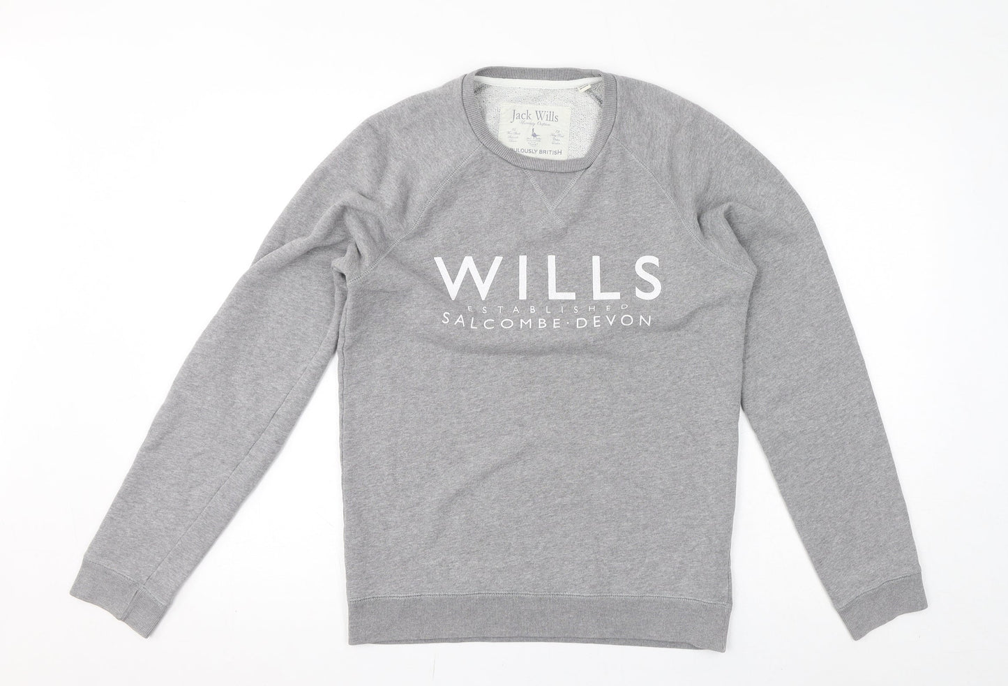 Womens UK Size XS Jack Wills Grey Pullover Sweatshirt