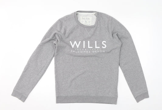 Womens UK Size XS Jack Wills Grey Pullover Sweatshirt