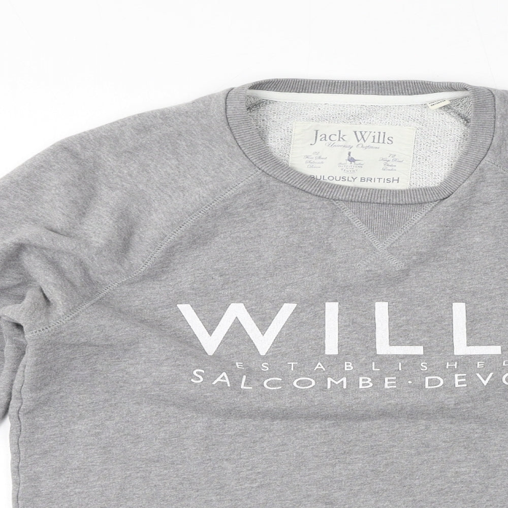 Womens UK Size XS Jack Wills Grey Pullover Sweatshirt