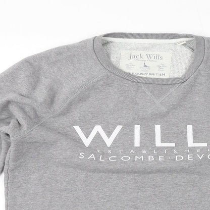 Womens UK Size XS Jack Wills Grey Pullover Sweatshirt