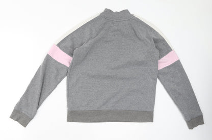Reebok Girls Grey Cotton Henley Sweatshirt Size 2XL Pullover - Logo