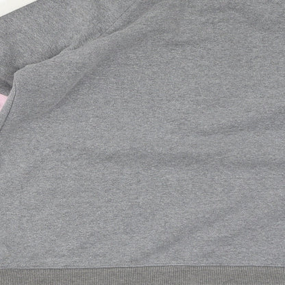 Reebok Girls Grey Cotton Henley Sweatshirt Size 2XL Pullover - Logo
