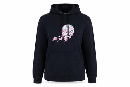 Fort Company Womens Black Cotton Pullover Hoodie Size M Pullover - Moon, Blossom