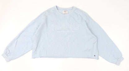 Womens UK Size XL Pull&Bear Blue Pullover Sweatshirt