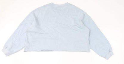 Womens UK Size XL Pull&Bear Blue Pullover Sweatshirt