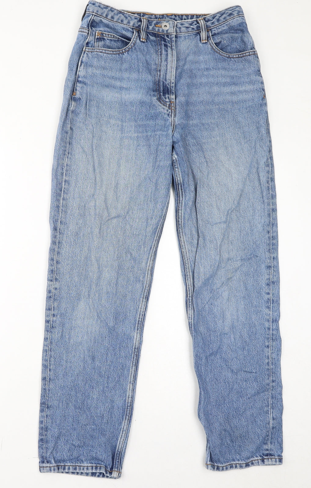 COLLUSION Womens Blue Cotton Mom Jeans Size 28 in L32 in Regular Zip