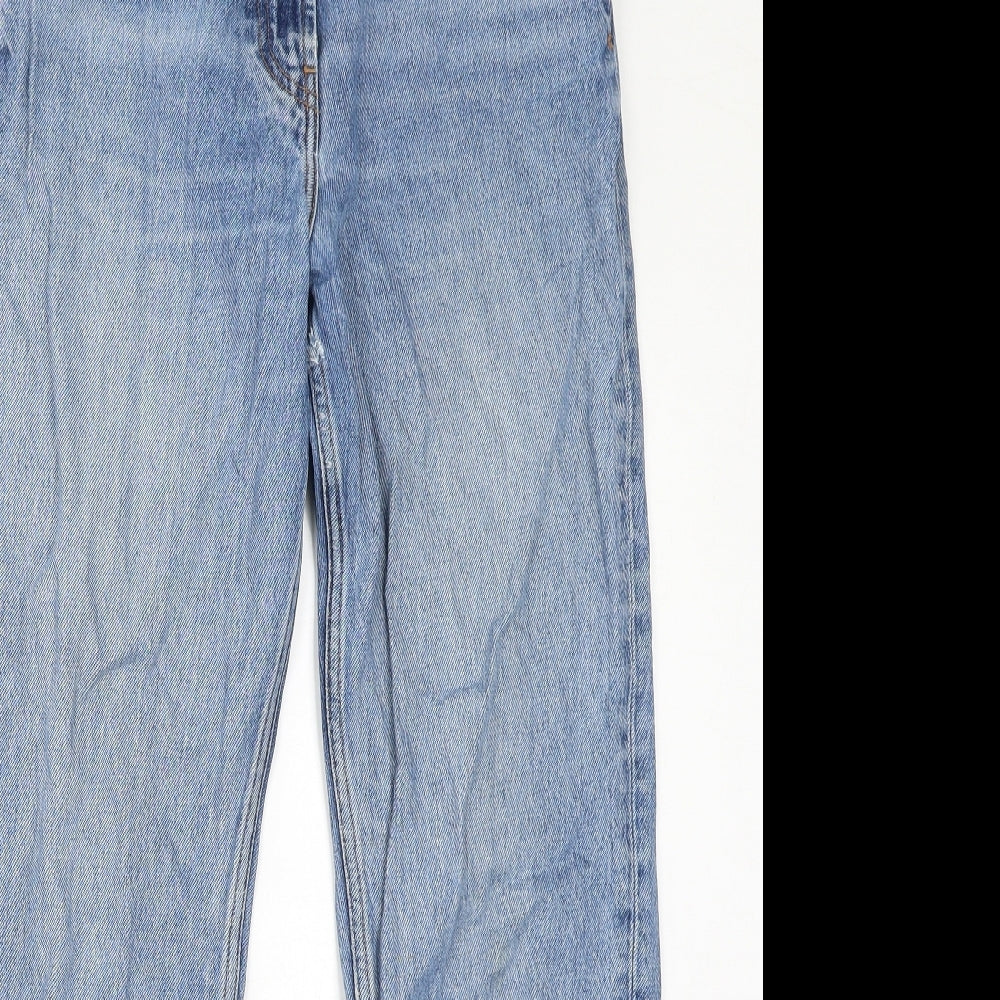 COLLUSION Womens Blue Cotton Mom Jeans Size 28 in L32 in Regular Zip