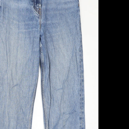 COLLUSION Womens Blue Cotton Mom Jeans Size 28 in L32 in Regular Zip