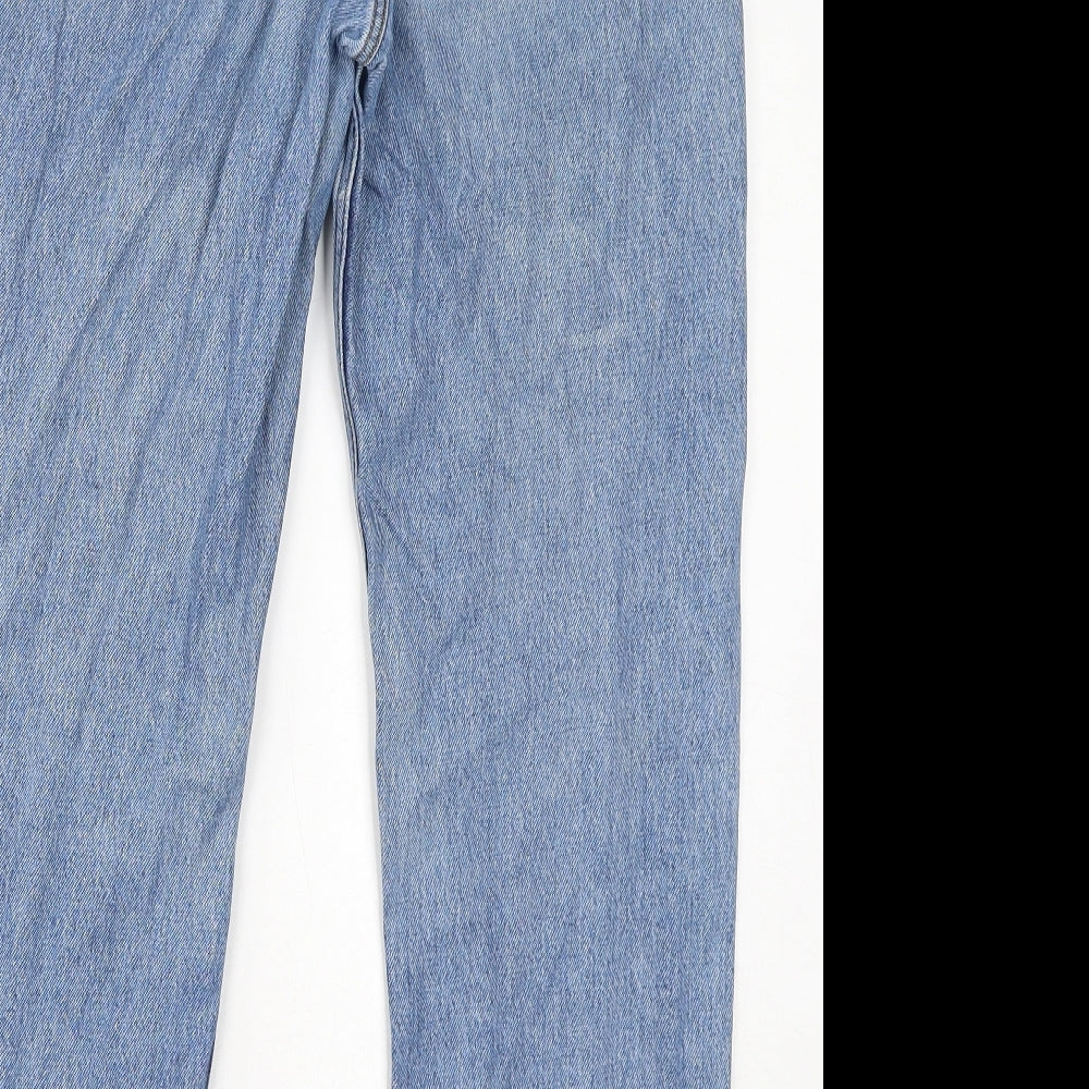 COLLUSION Womens Blue Cotton Mom Jeans Size 28 in L32 in Regular Zip