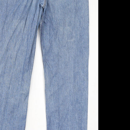 COLLUSION Womens Blue Cotton Mom Jeans Size 28 in L32 in Regular Zip