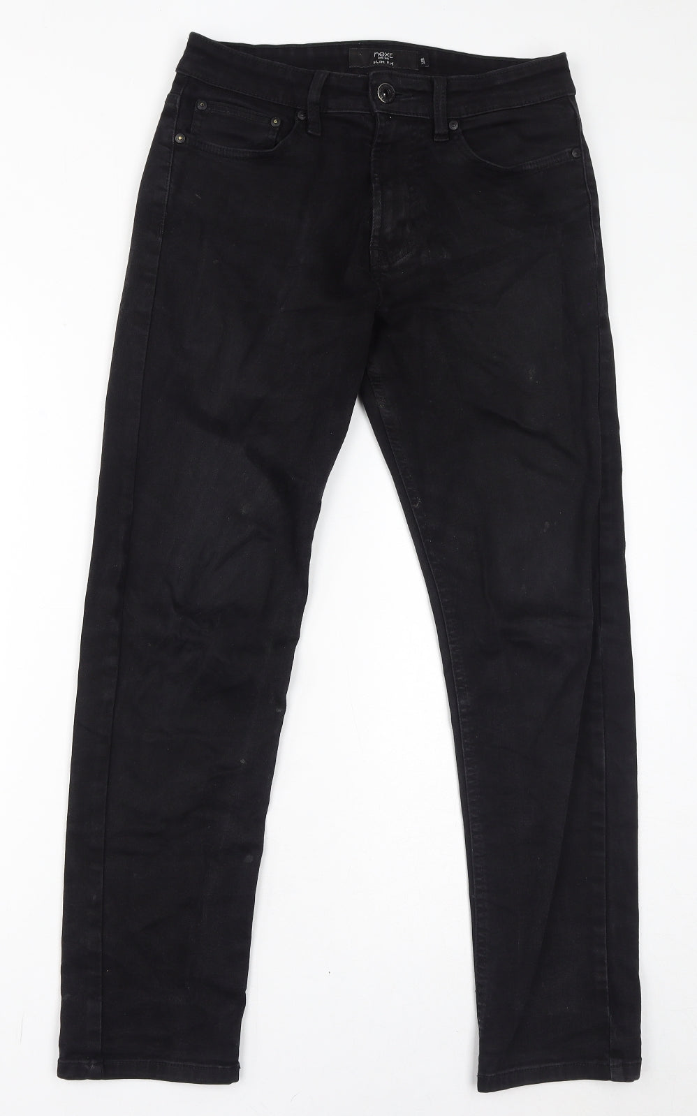 NEXT Womens Black Cotton Skinny Jeans Size 30 in L30 in Regular Zip