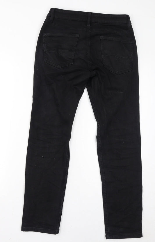 NEXT Womens Black Cotton Skinny Jeans Size 30 in L30 in Regular Zip