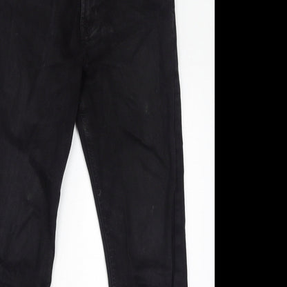 NEXT Womens Black Cotton Skinny Jeans Size 30 in L30 in Regular Zip