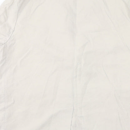 Zara Womens Ivory Lyocell Jacket Blazer Size M