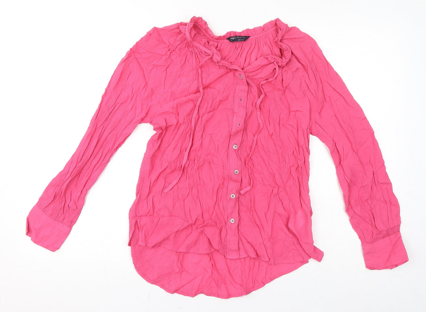 Womens UK Size 6 Marks and Spencer Pink Basic T-Shirt