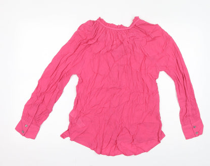 Womens UK Size 6 Marks and Spencer Pink Basic T-Shirt