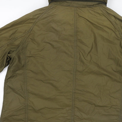 John Lewis Womens Green Rain Coat Coat Size S Zip