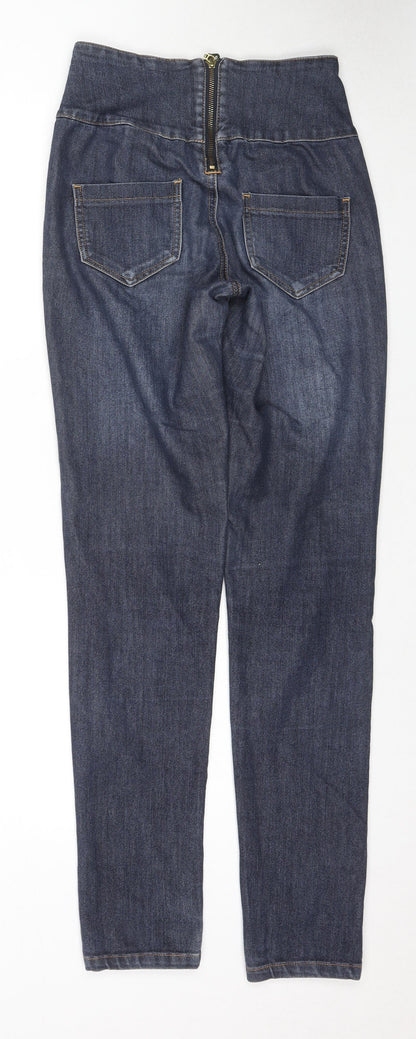 Womens UK Size XS Pieces Regular Fit Skinny Blue Jeans