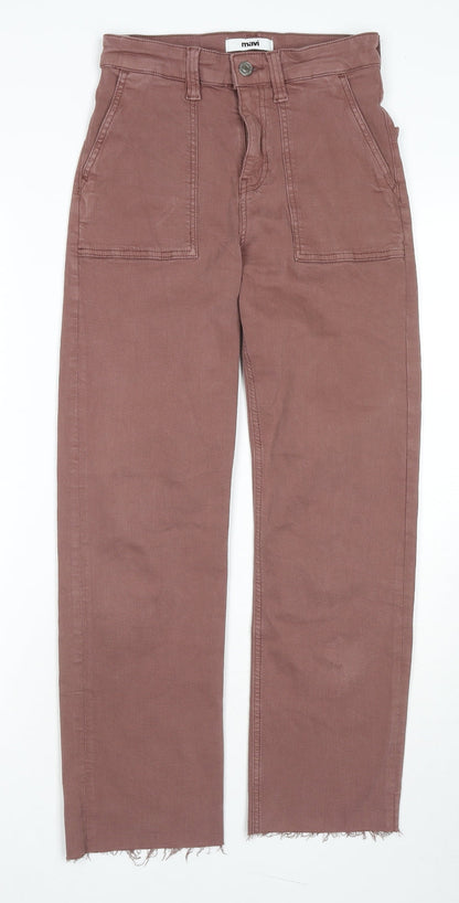 Womens UK Size 25 in Mavi Jeans Regular Fit Straight Brown Jeans