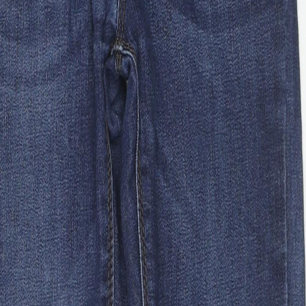 Denim & Co. Womens Blue Cotton Skinny Jeans Size 8 L26 in Regular Zip
